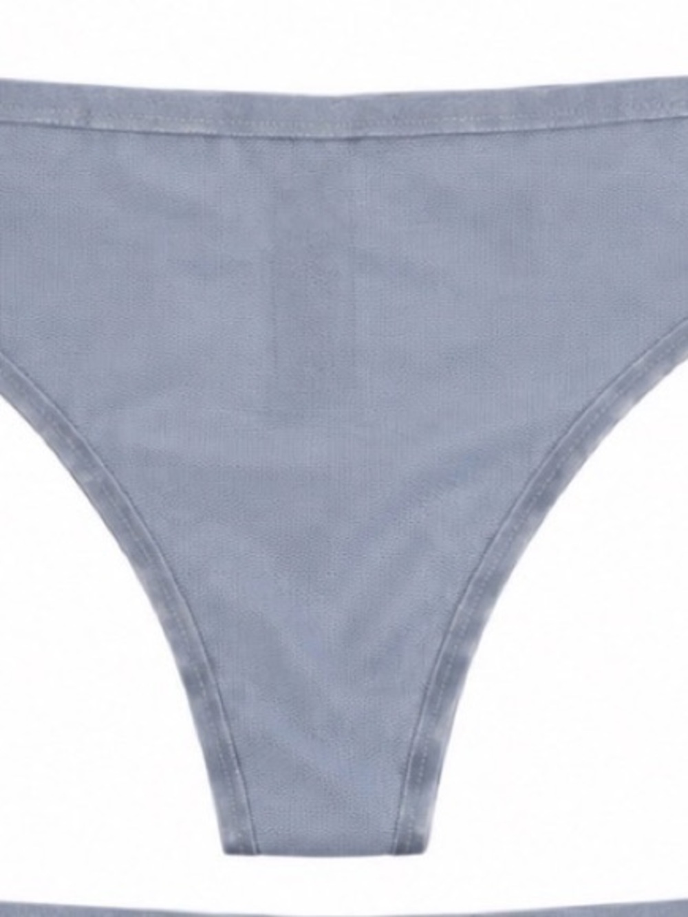 NWOT QUINCE slate gray Mesh THONG underwear M 2 pk - Picture 5 of 6